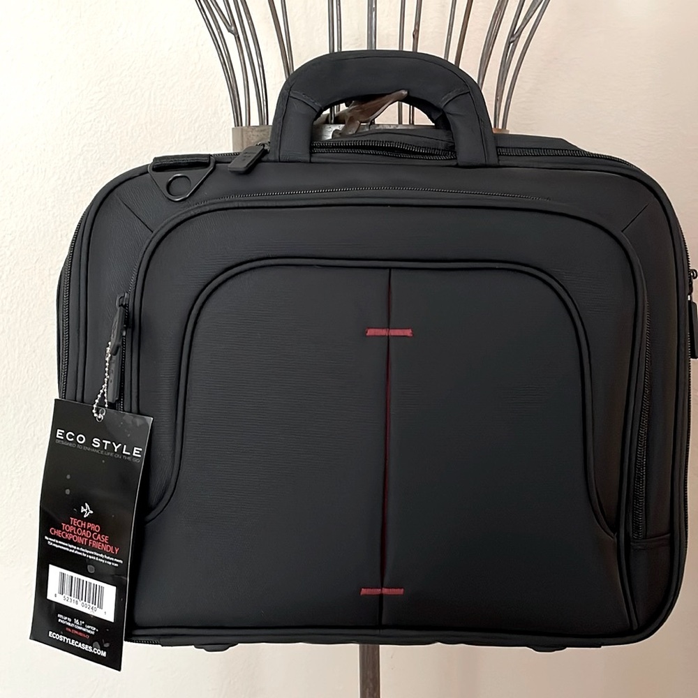 NWT Eco Style Tech Pro Topload Computer Case Checkpoint Friendly Unisex